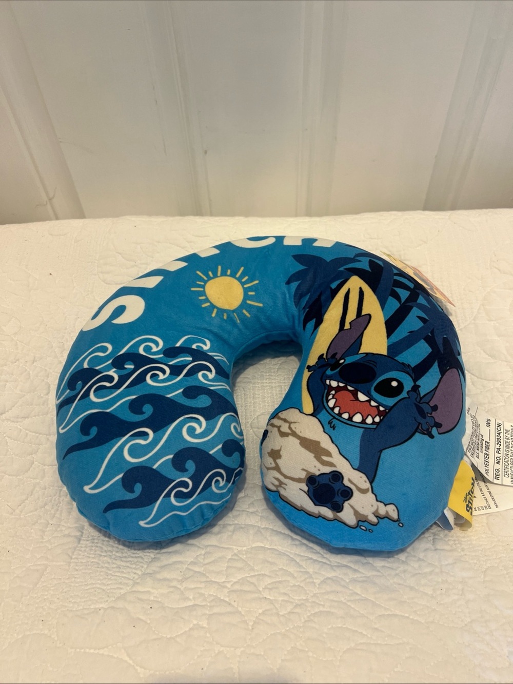 Disney Stitch Kids Travel Neck Pillow New With Tags